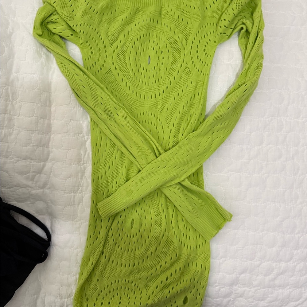Vibrant Green cover up swim